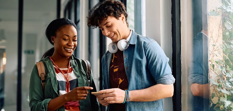 Students using conversational AI 