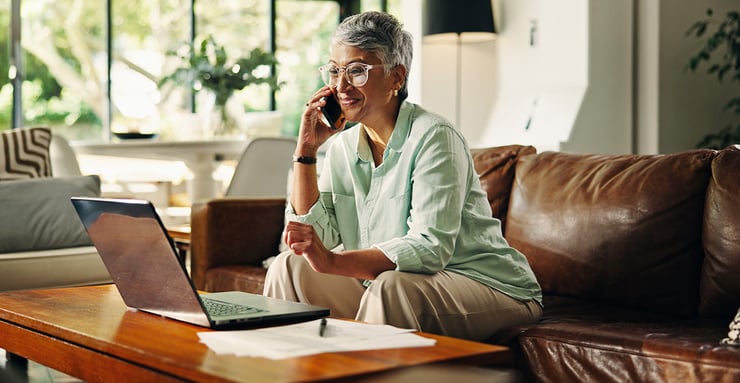 woman-calling-to-file-insurance-claim-with-druid-ai-agent