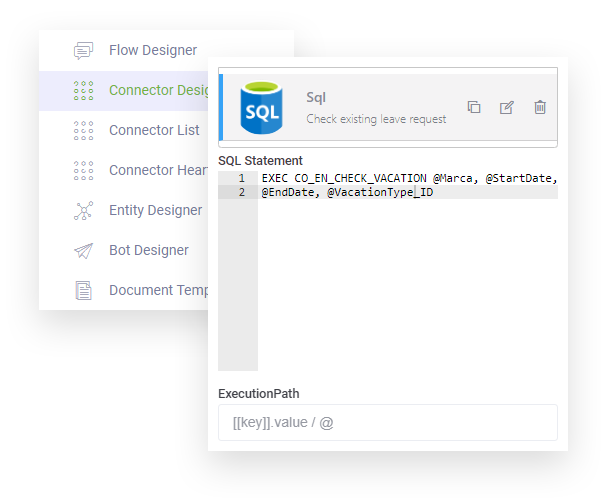 chatbot platform connector sql rest soap api